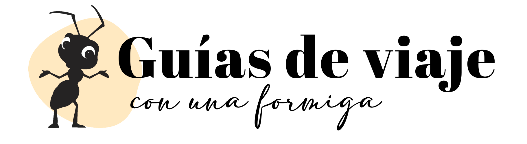 Logo Guías de viaje con una formiga