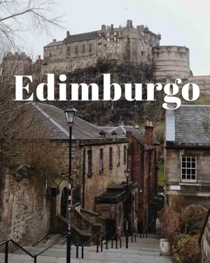 Vista del castillo de Edimburgo en lo alto de la colina. Foto de portada de la guía de Edimburgo de 3 días.